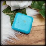 Perle, Quadrat, blauer Magnesit, 36x36mm, für Schmuck, Basteln, DIY