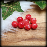 8 Perlen, Kugel, rote Jade, 8mm, für Schmuck, Basteln, DIY