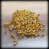 100 Crimp Perlen, Quetschperlen, Vergoldet, 2mm, Schmuck basteln